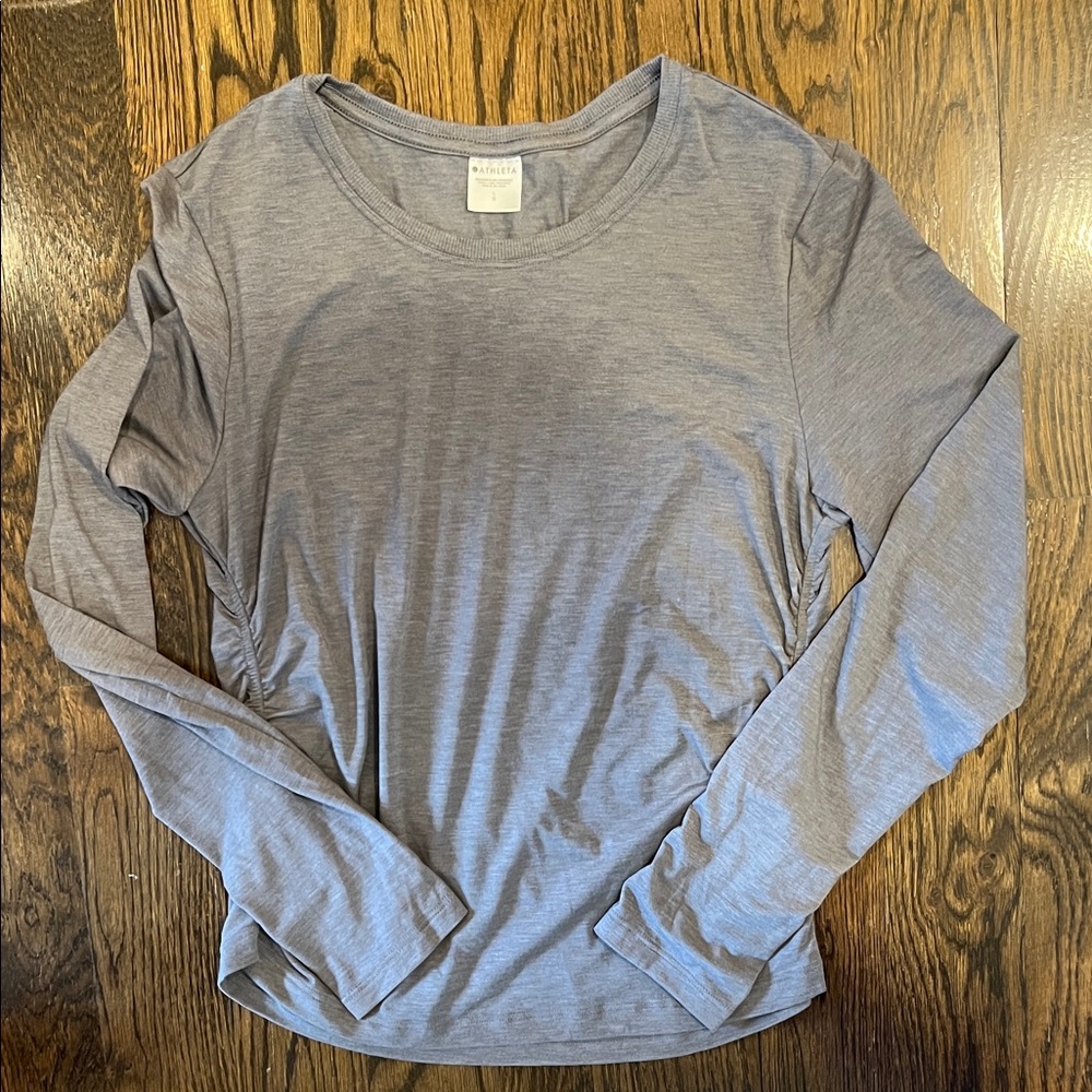 ATHLETA Heather Gray Long Sleeve Top